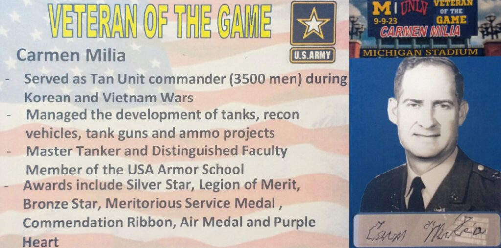 Carmelo's military stats and photo