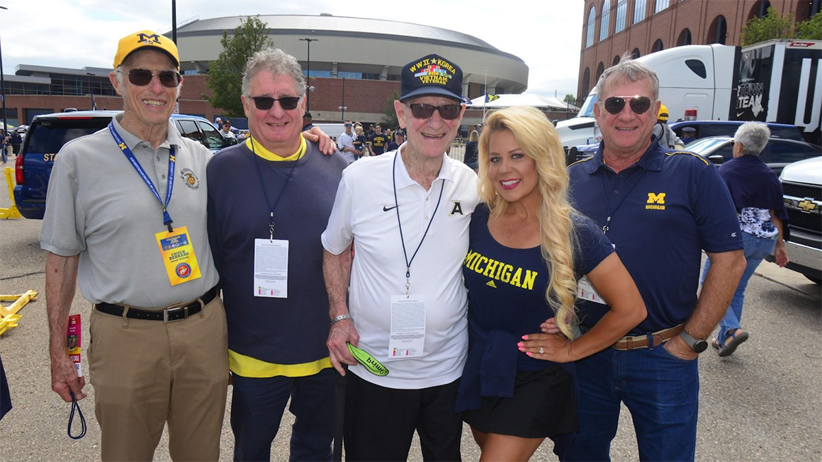 carmelo with friends at tailgate