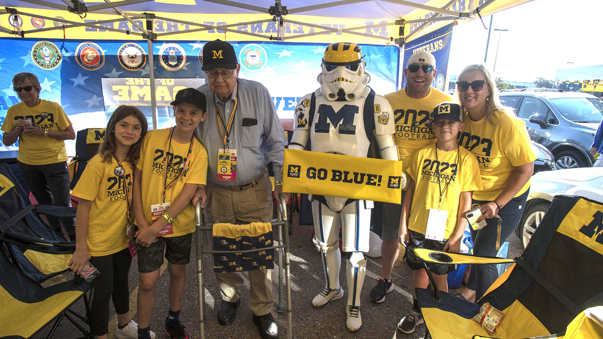 joe with family and UM stormtrooper