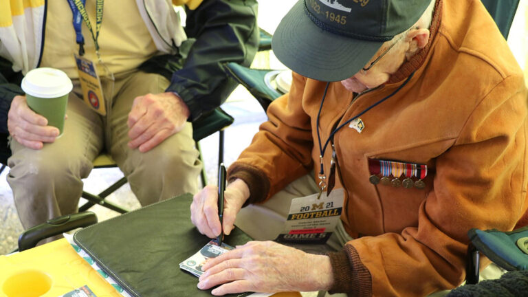 michael signing cards